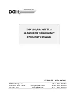 Предварительный просмотр 1 страницы DGH DGH 550 Operator'S Manual