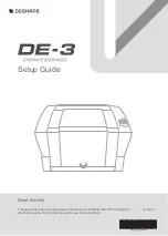 Preview for 1 page of DGSHAPE DE-3 Setup Manual