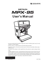 DGSHAPE METAZA MPX-95 User Manual preview