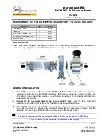 DH Instruments PG7600 VACUUM PUMP Installation Instructions preview