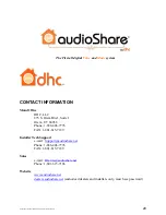 Preview for 20 page of DHC audioShare Installation Manual