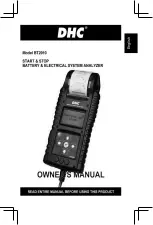 Preview for 1 page of DHC BT2010 Owner'S Manual