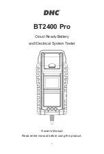 DHC BT2400 Pro Owner'S Manual предпросмотр