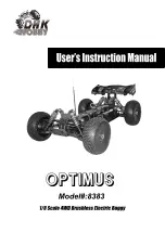 Preview for 1 page of DHK Hobby OPTIMUS 8383 User Instruction Manual