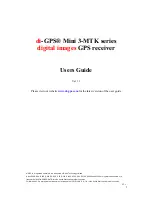 Предварительный просмотр 1 страницы di-GPS Mini 3-MTK Series User Manual