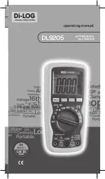 Di-LOG DL9205 Operating Manual preview