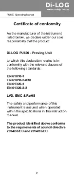 Preview for 3 page of Di-LOG PU690 Instruction Manual