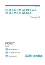 Preview for 1 page of Di-soric FS 12-100-1 M G8-B8-E Manual