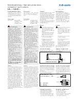 Preview for 1 page of Di-soric LA Series Operating Instructions