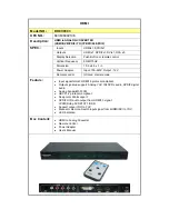 Diablotek DHCV0303 Specifications предпросмотр