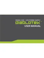 Diablotek MICRO ATX/ATX POWER SUPPLY User Manual preview