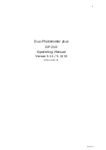 Preview for 1 page of Diaglobal Duo Photometer plus DP 210 Operating Manual