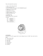 Preview for 2 page of Dialighting LED Par IP65 RGB User Manual