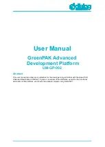 Предварительный просмотр 1 страницы Dialog Semiconductor GreenPAK Advanced UM-GP-002 User Manual