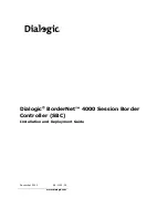 Preview for 1 page of Dialogic 4000 Session Installation Manual