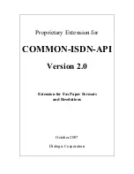 Preview for 1 page of Dialogic COMMON-ISDN-API Reference Manual