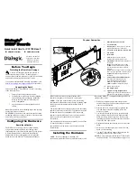 Dialogic DM/IP481-2T1-PCI-100BT Quick Install Card preview