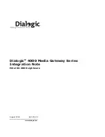 Dialogic DMG4000 Integration Notes предпросмотр