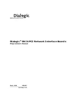 Предварительный просмотр 1 страницы Dialogic DSI SPCI Network Interface Boards Programmer'S Manual