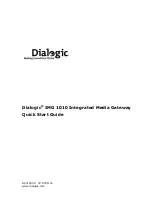 Предварительный просмотр 1 страницы Dialogic IMG 1004 Quick Start Manual