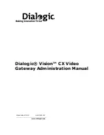 Preview for 1 page of Dialogic Vision CX Video Administration Manual