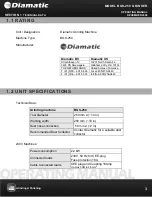 Предварительный просмотр 3 страницы Diamatic BGS-250 Operating Manual