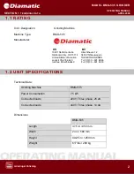 Предварительный просмотр 3 страницы Diamatic BMG-535 Operating Manual