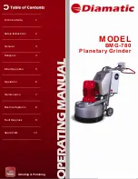 Diamatic BMG-780 ULTRAPRO Operating Manual preview