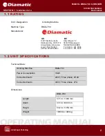 Preview for 3 page of Diamatic BMG-780 ULTRAPRO Operating Manual