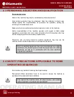 Preview for 9 page of Diamatic BMG-780 ULTRAPRO Operating Manual