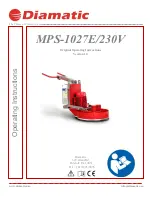 Diamatic MPS-1027E Operating Instructions Manual preview