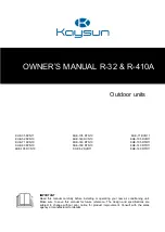 Diamond Air KUE-105 DTN10 Owner'S Manual preview