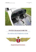 Diamond Aircraft DA40--TDI Procedures Quick Reference Manual preview