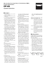 Diamond Antenna CP-6S Operation Instructions preview