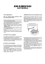 Preview for 2 page of Diamond Antenna F-718 Series Instruction Sheet