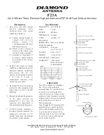 Diamond Antenna F23A Manual preview