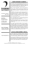 Предварительный просмотр 1 страницы Diamond Audio Technology D5 1200.1 Owner'S Manual