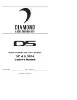 Предварительный просмотр 2 страницы Diamond Audio Technology D5 300.4 Owner'S Manual