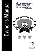 Предварительный просмотр 1 страницы Diamond Audio Technology HEX S400 Owner'S Manual