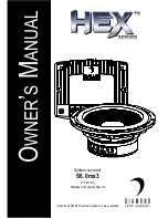 Предварительный просмотр 1 страницы Diamond Audio Technology HEX S6.0MX3 Owner'S Manual