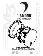 Предварительный просмотр 1 страницы Diamond Audio Technology M331i Owner'S Manual