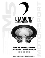 Предварительный просмотр 1 страницы Diamond Audio Technology M5102.4 Owner'S Manual