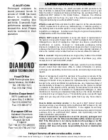 Предварительный просмотр 4 страницы Diamond Audio Technology M5102.4 Owner'S Manual