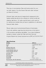 Preview for 2 page of Diamond Audio DPRS10 User Manual