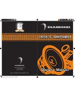 Diamond Audio H65A/S COMPONENT Owner'S Manual preview