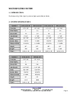 Preview for 3 page of Diamond H2O DCF6-100-100 Installation, Operation And Maintenance Manual