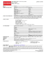 Diamond Multimedia ATI Radeon HD 3870 PCIE Specification Sheet preview