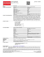 Diamond Multimedia ATI Radeon HD2600XT Specification Sheet preview