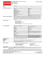 Diamond Multimedia ATI Radeon HD2900XT Specification Sheet preview