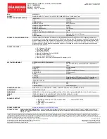 Diamond Multimedia ATI Radeon SKU 4550PE3512 Specification Sheet preview